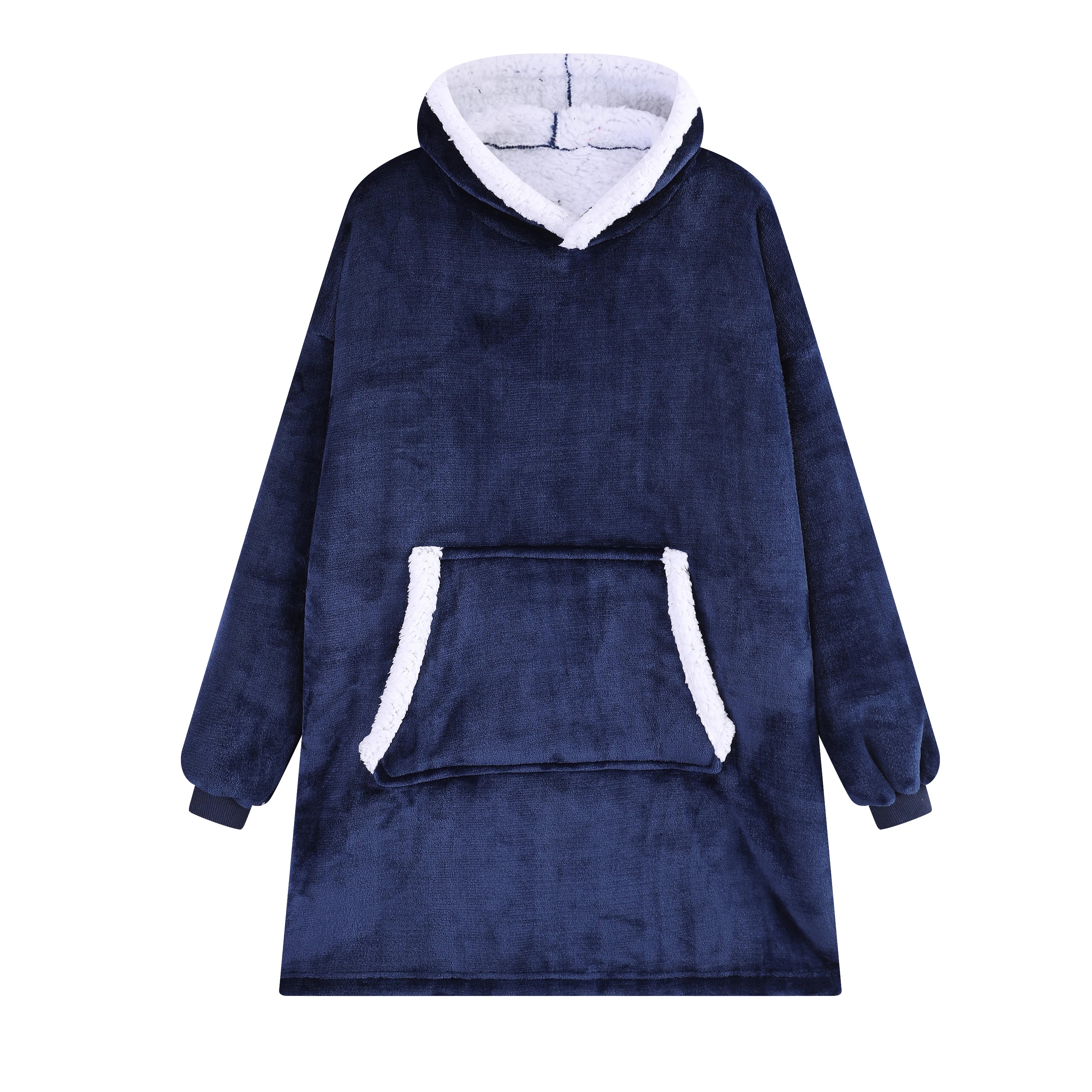 TV Blanket Hoodie – Sherpa-Lined Fleece