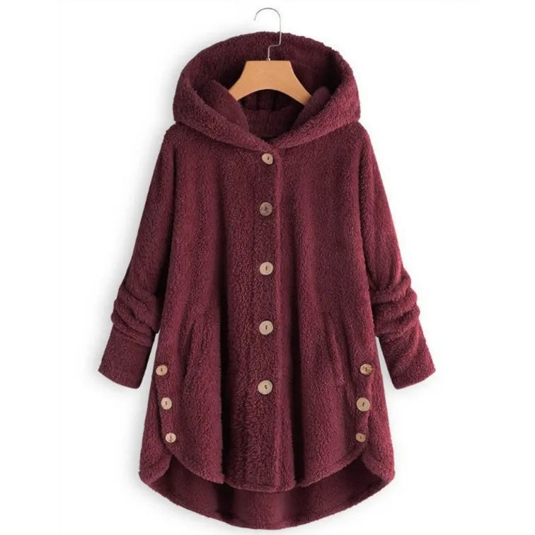 Teddy Fleece Hooded Coat – Long & Plush