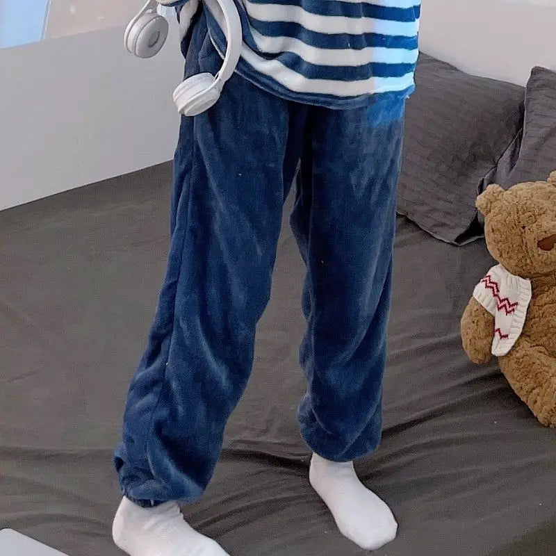 Fleece Pajama Bottoms – Solid & Plaid