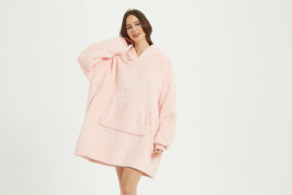 TV Blanket Hoodie – Sherpa-Lined Fleece