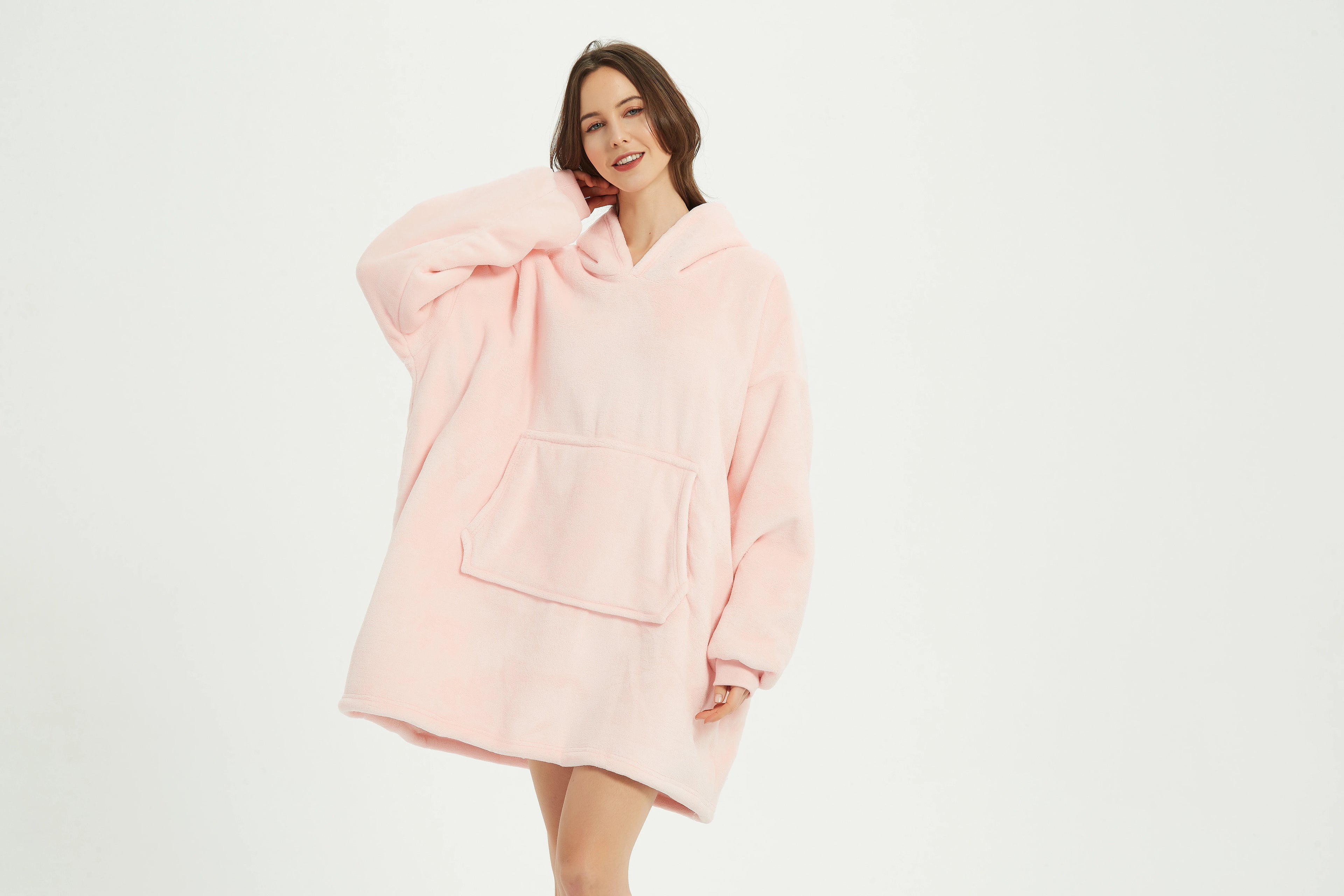 TV Blanket Hoodie – Sherpa-Lined Fleece