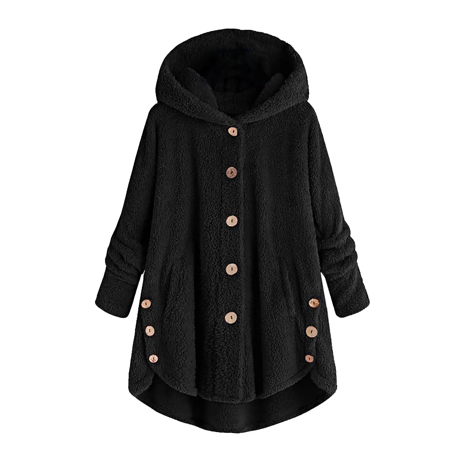Teddy Fleece Hooded Coat – Long & Plush