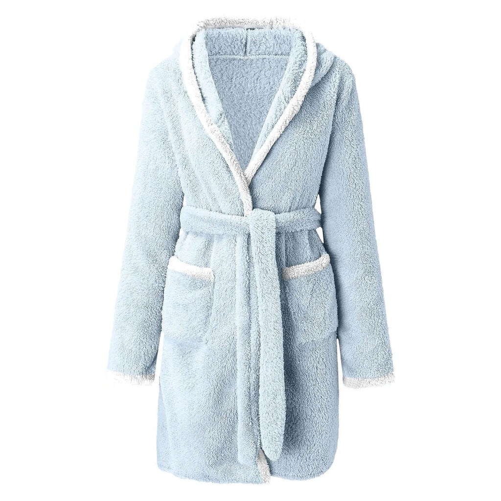 Mini Plush Robe – Double Pocket & Tie Waist