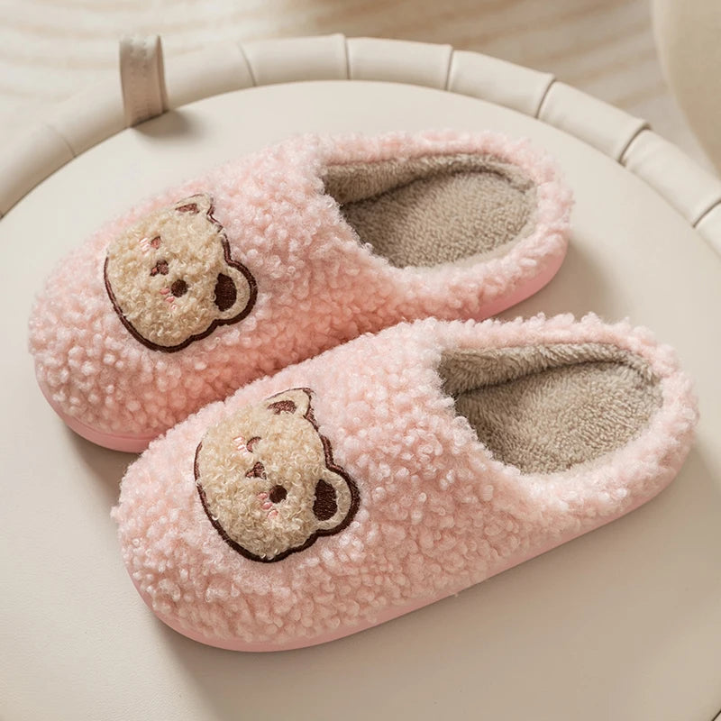 Cartoon Bear Slippers – Soft Plush