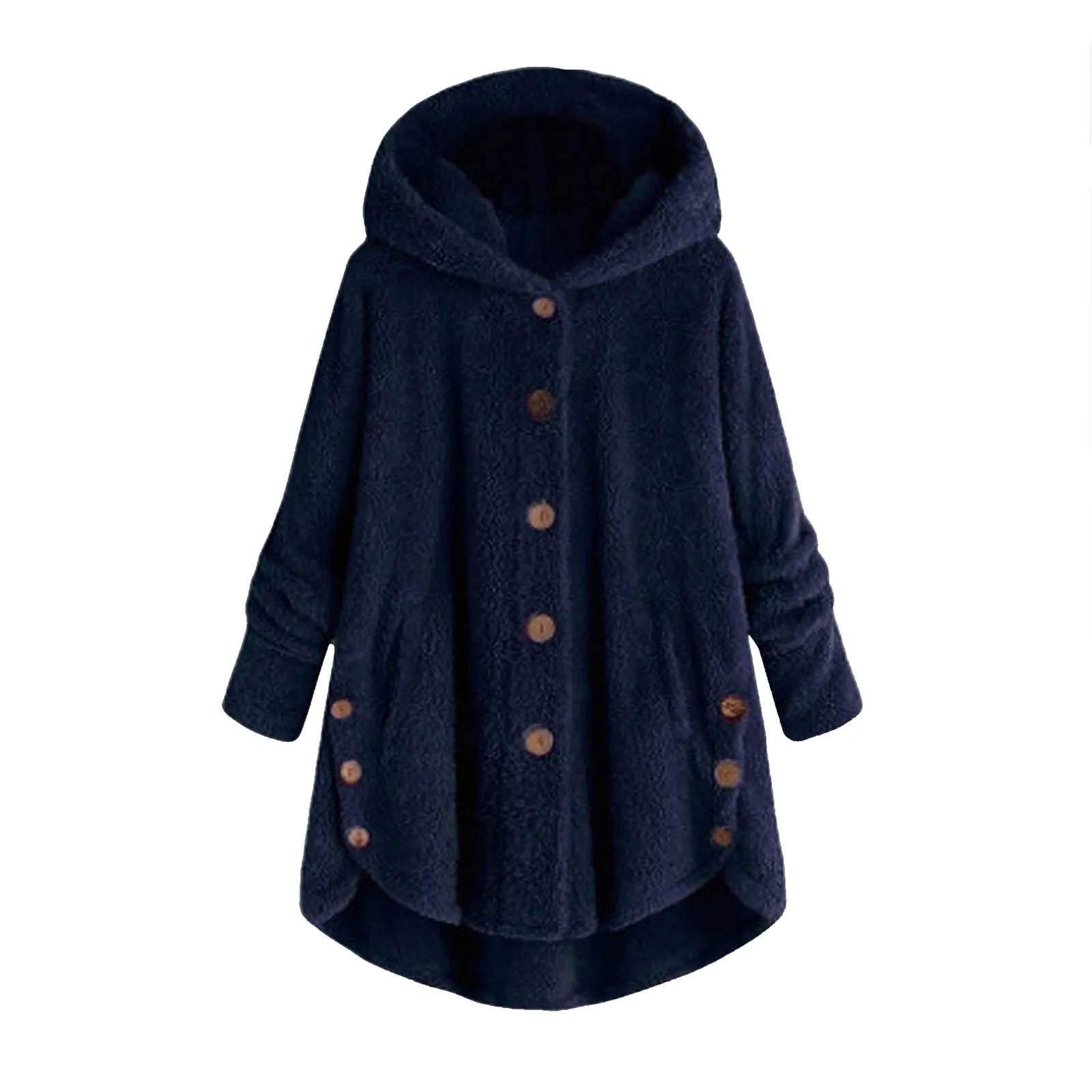 Teddy Fleece Hooded Coat – Long & Plush