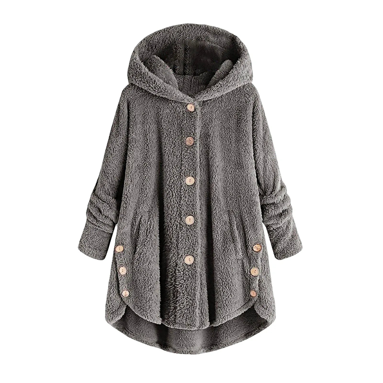 Teddy Fleece Hooded Coat – Long & Plush