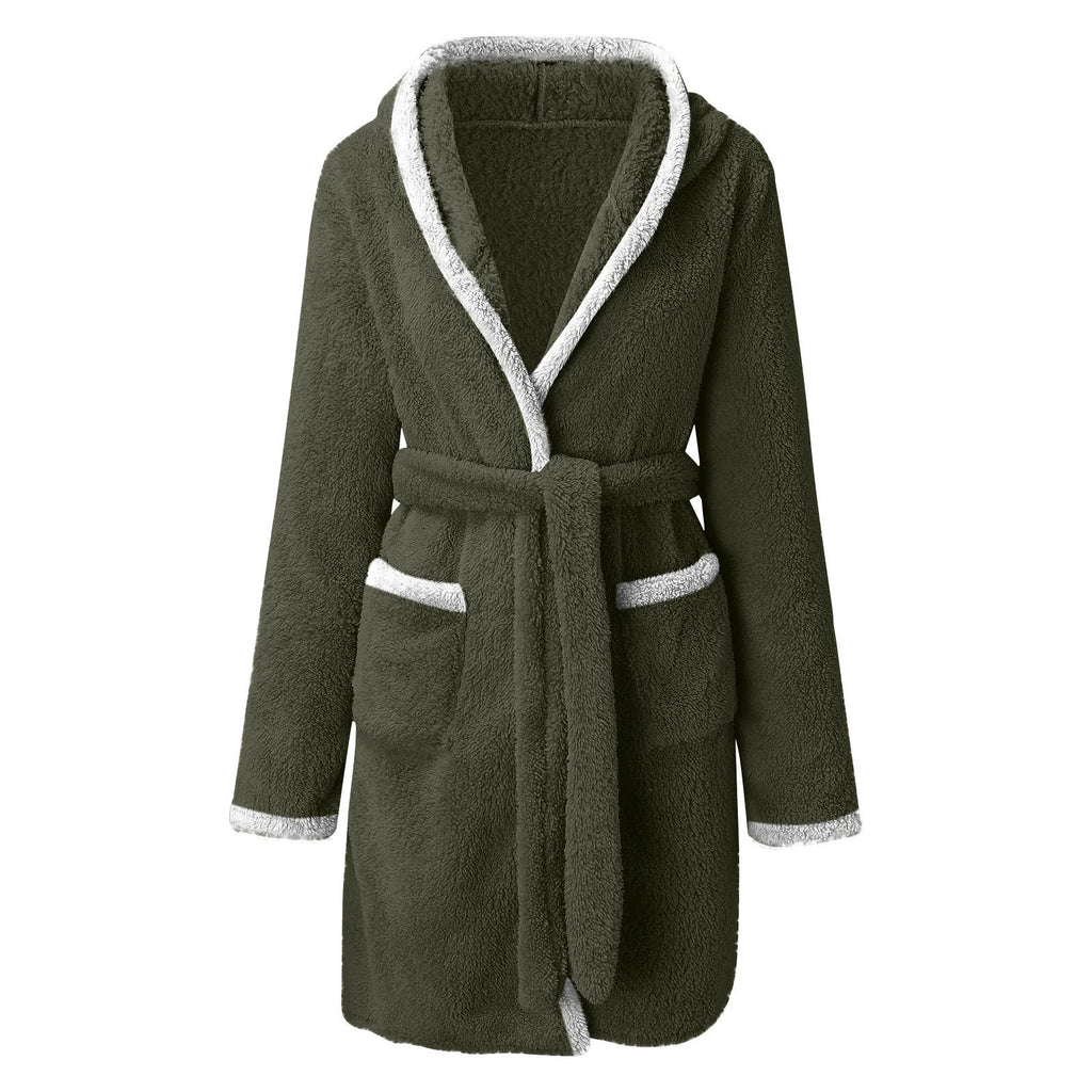 Mini Plush Robe – Double Pocket & Tie Waist