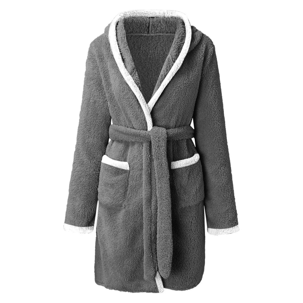 Mini Plush Robe – Double Pocket & Tie Waist