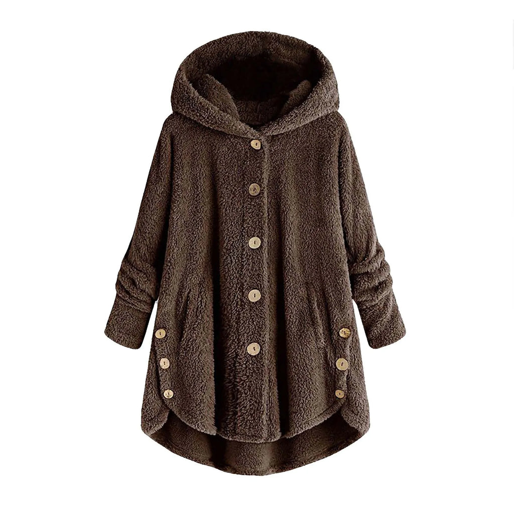 Teddy Fleece Hooded Coat – Long & Plush