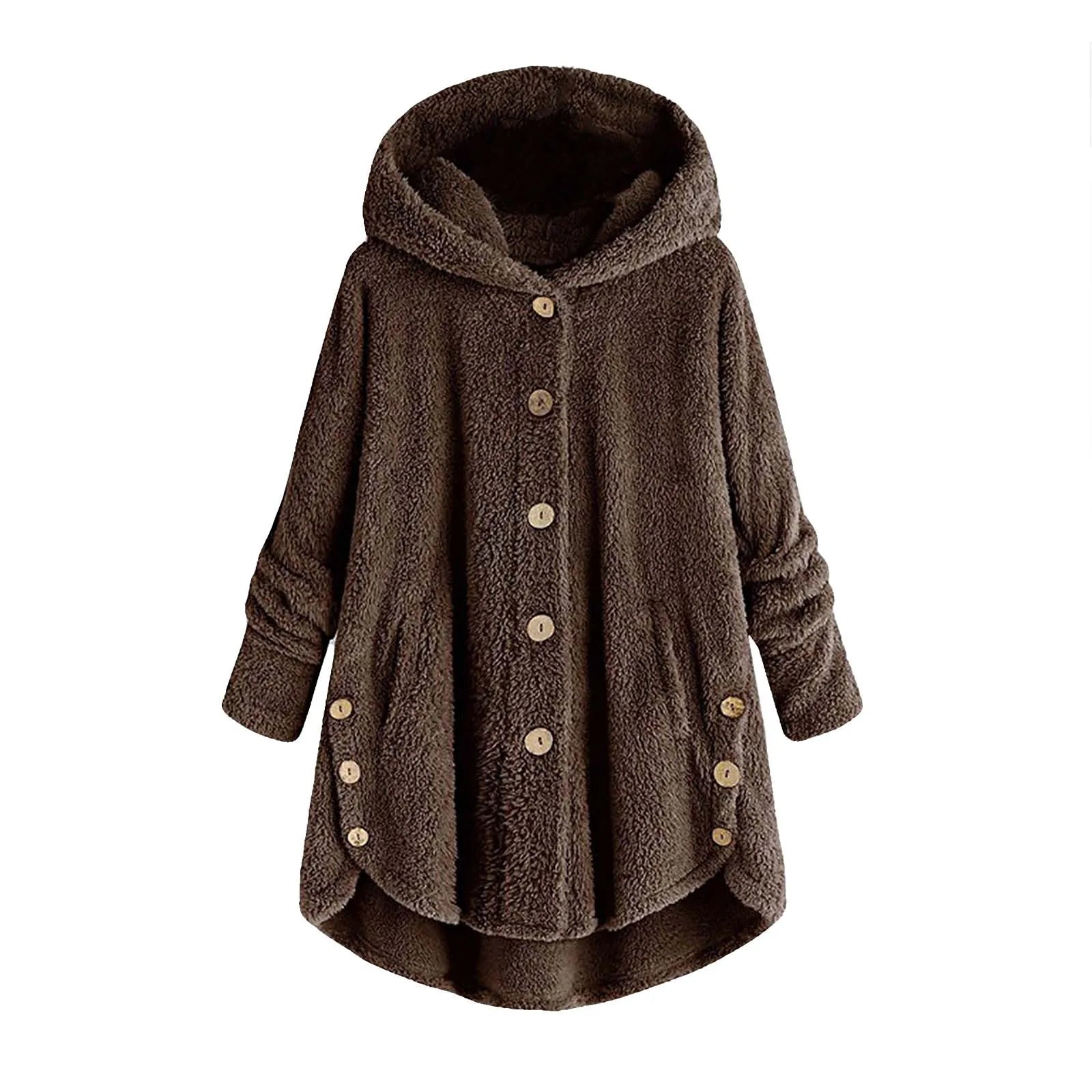 Teddy Fleece Hooded Coat – Long & Plush