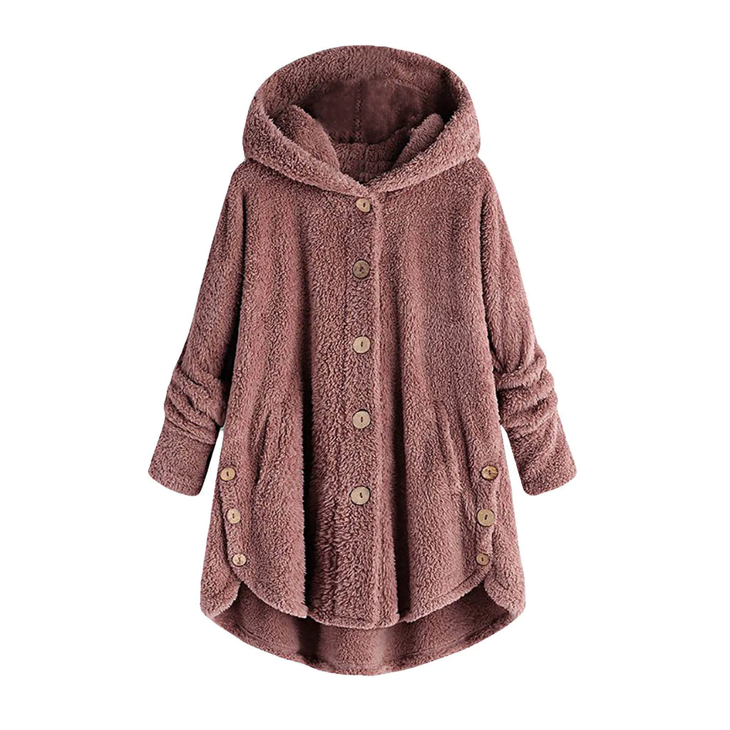 Teddy Fleece Hooded Coat – Long & Plush