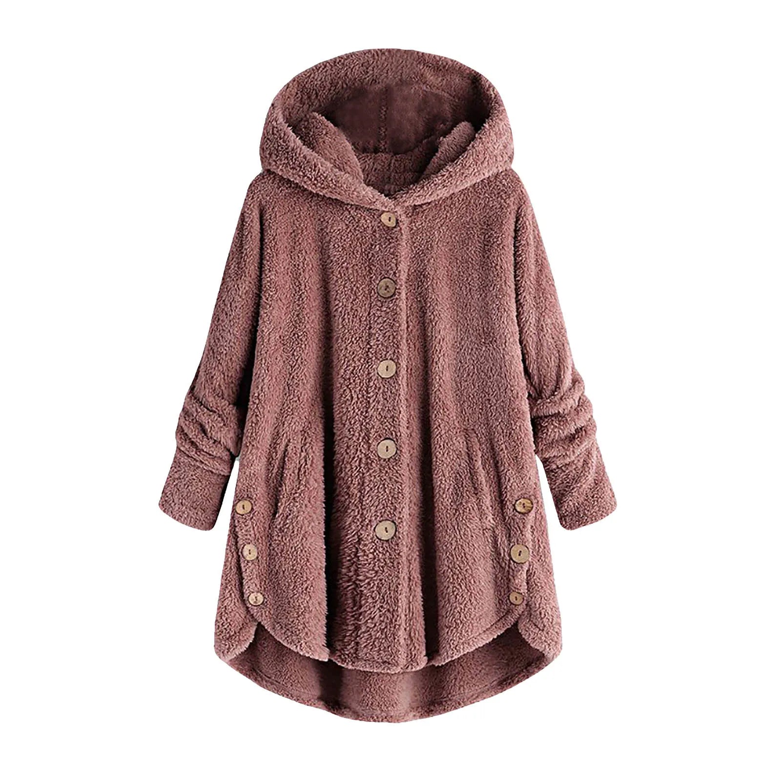 Teddy Fleece Hooded Coat – Long & Plush