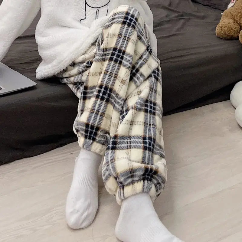 Fleece Pajama Bottoms – Solid & Plaid