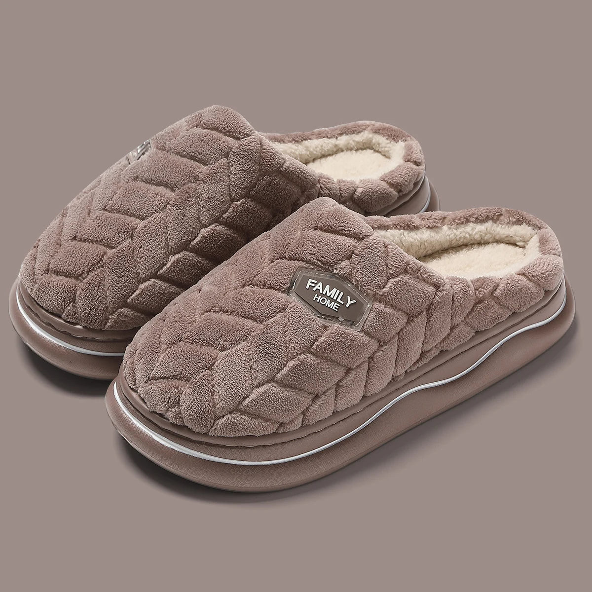 Plush Slippers – Warm & Non-Slip