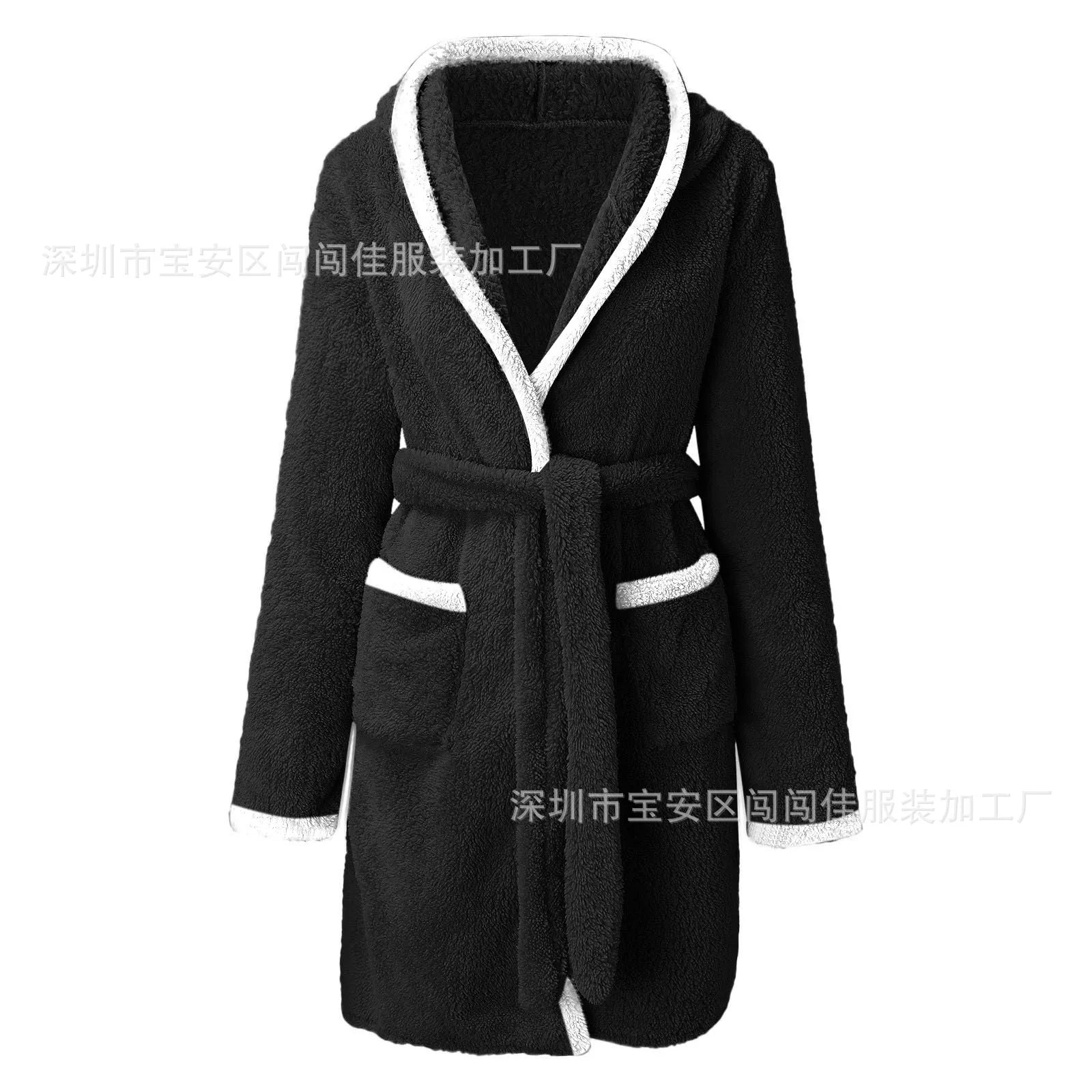 Mini Plush Robe – Double Pocket & Tie Waist