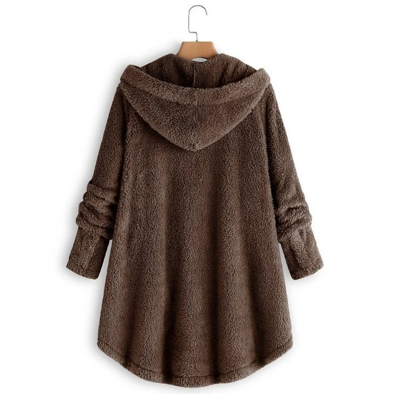 Teddy Fleece Hooded Coat – Long & Plush