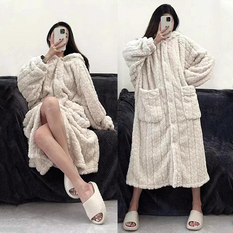 Mid-Calf Bathrobe – Soft & Stylish
