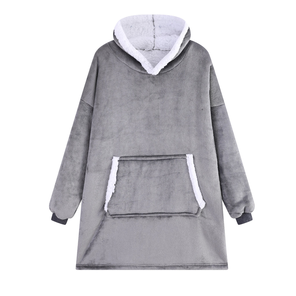 TV Blanket Hoodie – Sherpa-Lined Fleece