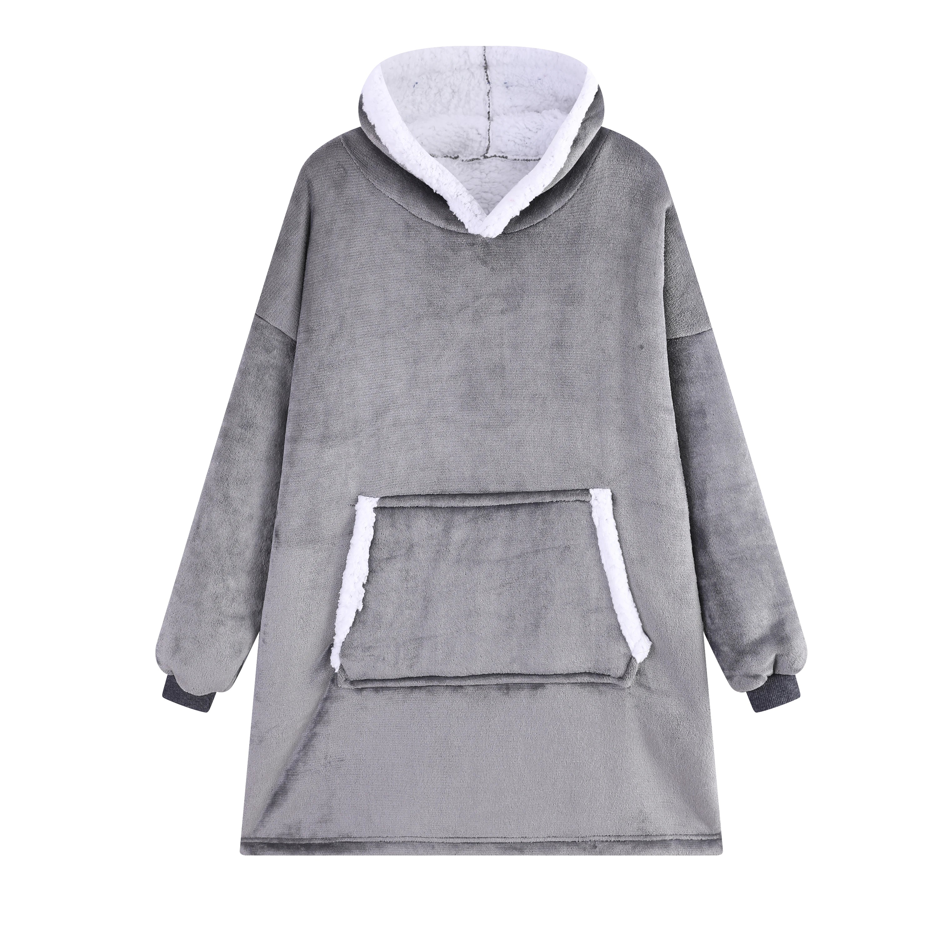 TV Blanket Hoodie – Sherpa-Lined Fleece
