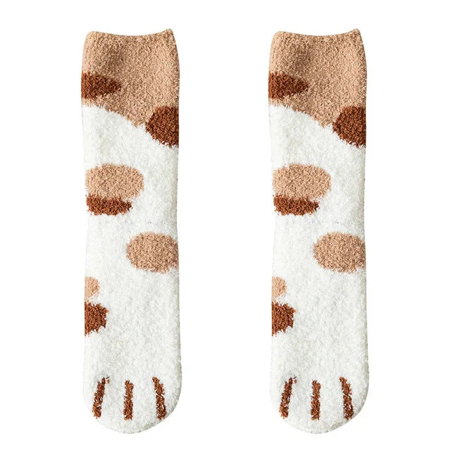 Cute Animal Slippers Socks – White & Cozy
