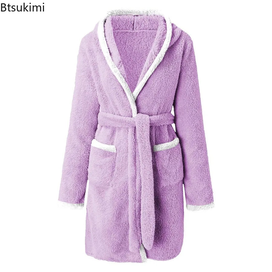 Mini Plush Robe – Double Pocket & Tie Waist