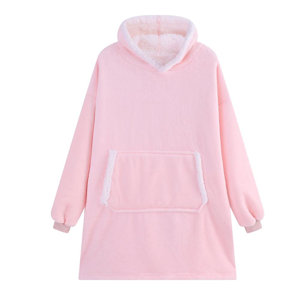 TV Blanket Hoodie – Sherpa-Lined Fleece