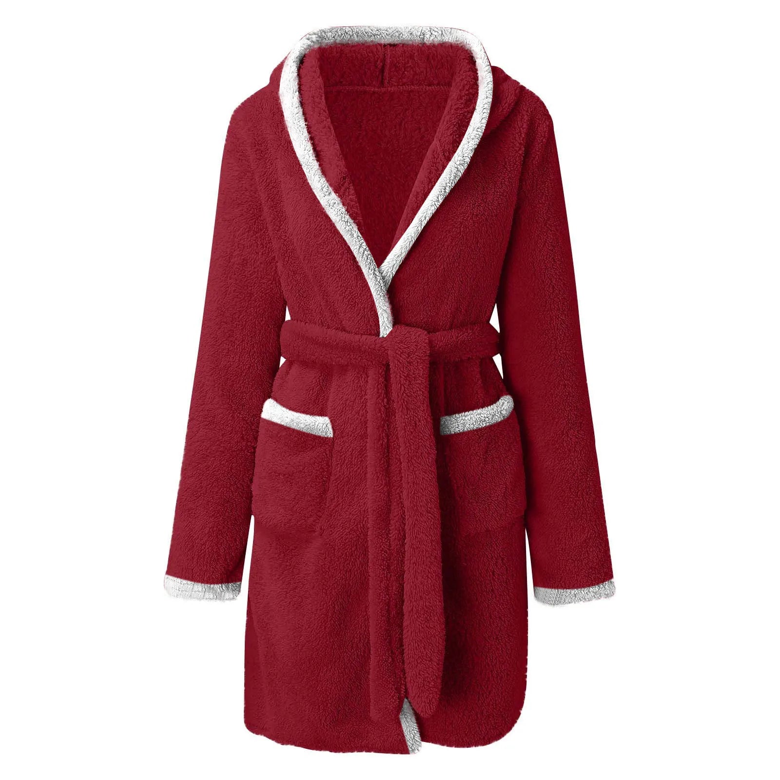 Mini Plush Robe – Double Pocket & Tie Waist