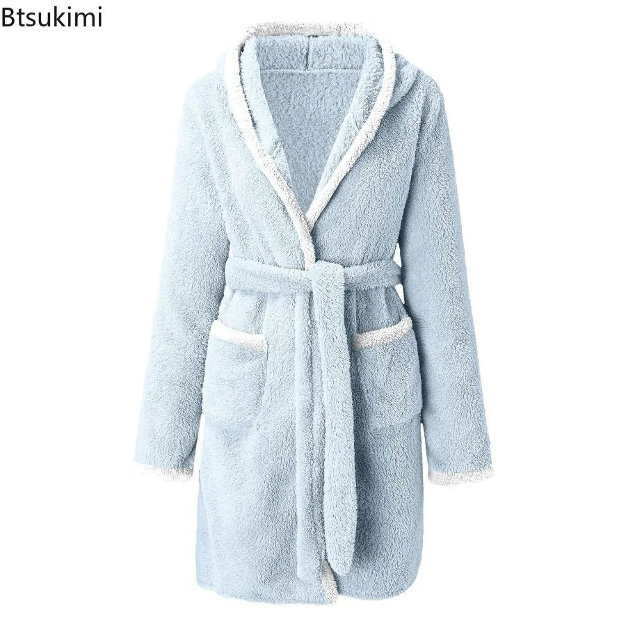 Mini Plush Robe – Double Pocket & Tie Waist