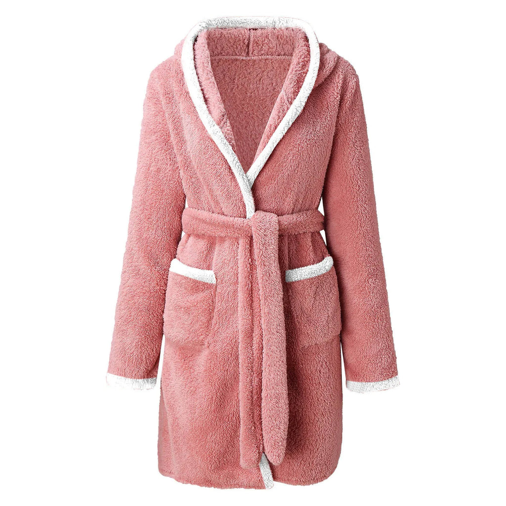 Mini Plush Robe – Double Pocket & Tie Waist
