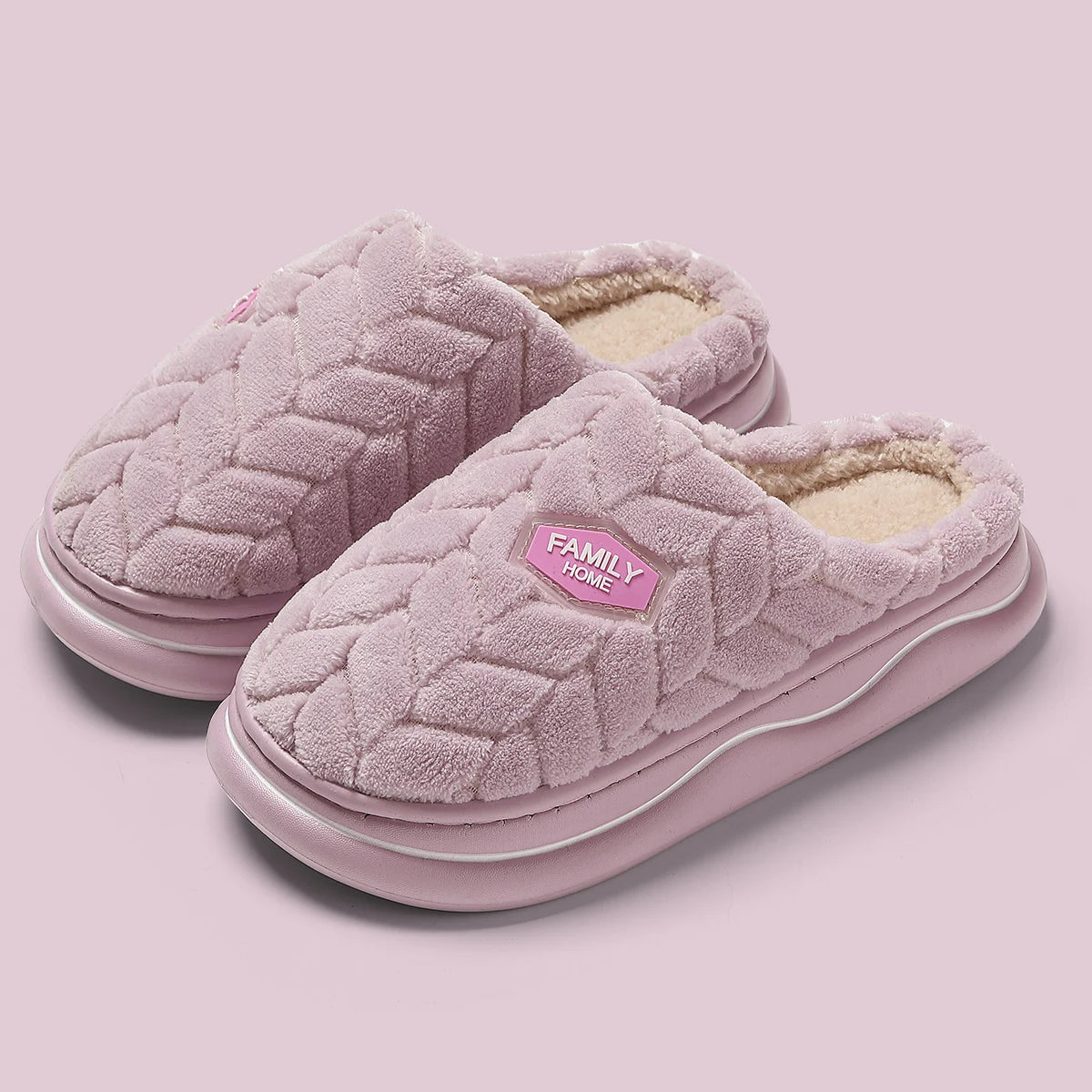 Plush Slippers – Warm & Non-Slip
